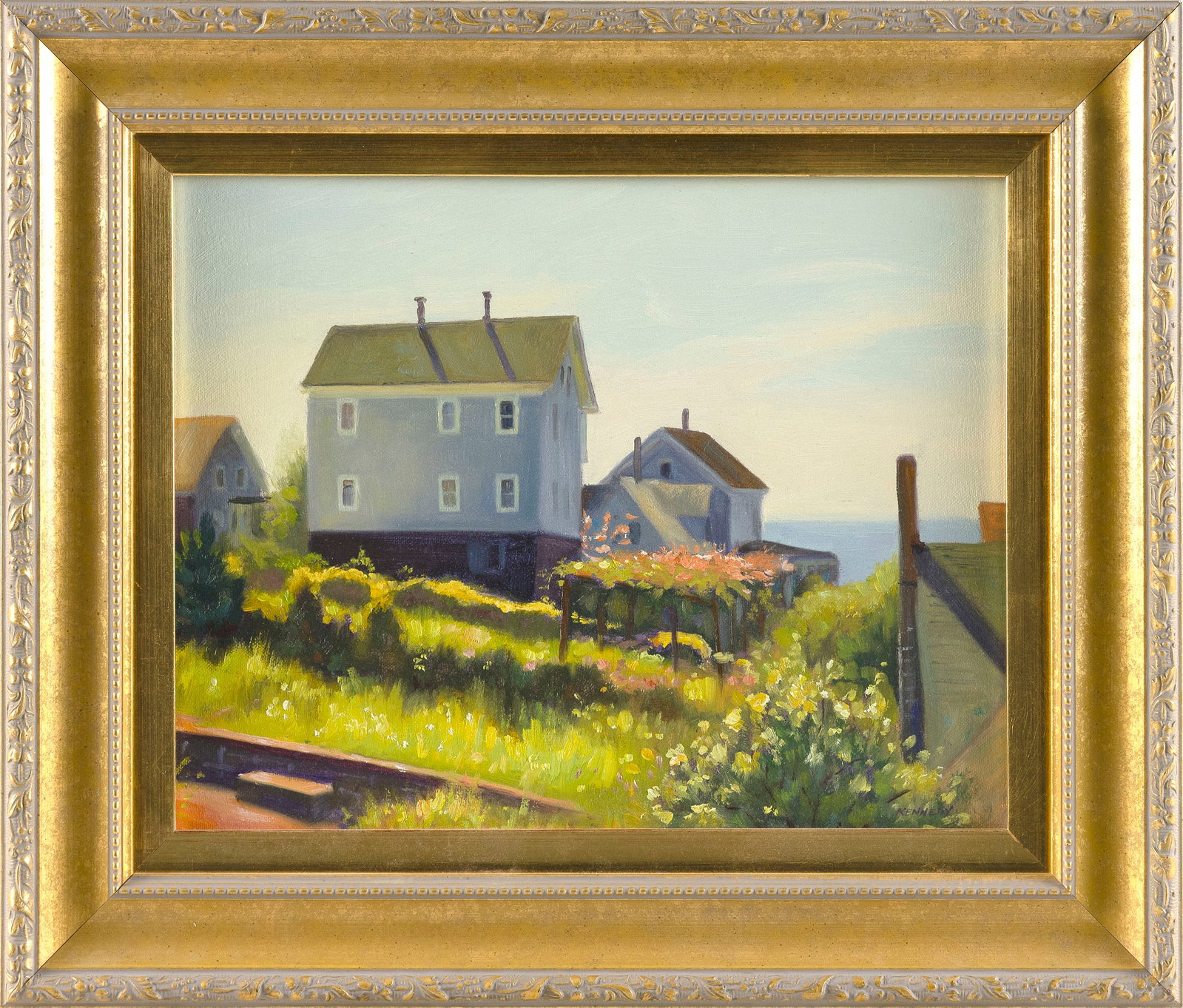 STEVE KENNEDY (Massachusetts/Maine, Contemporary), "May Morning"., Oil on canvas, 11" x 14". Framed (1 of 2)