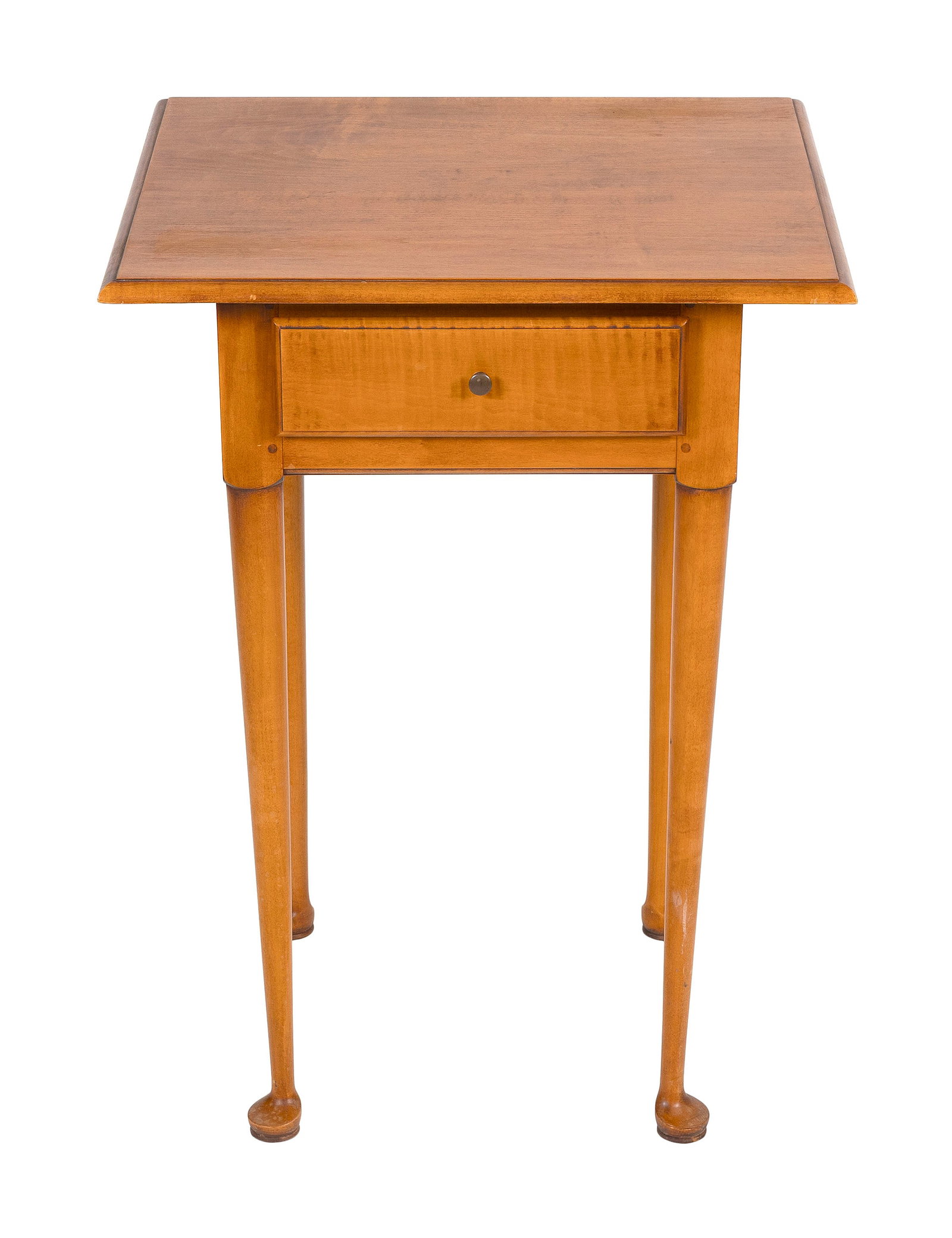 ELDRED WHEELER MAPLE AND CURLY MAPLE STAND Massachusetts, 20th Century Height 28". Width 20". Depth (1 of 1)