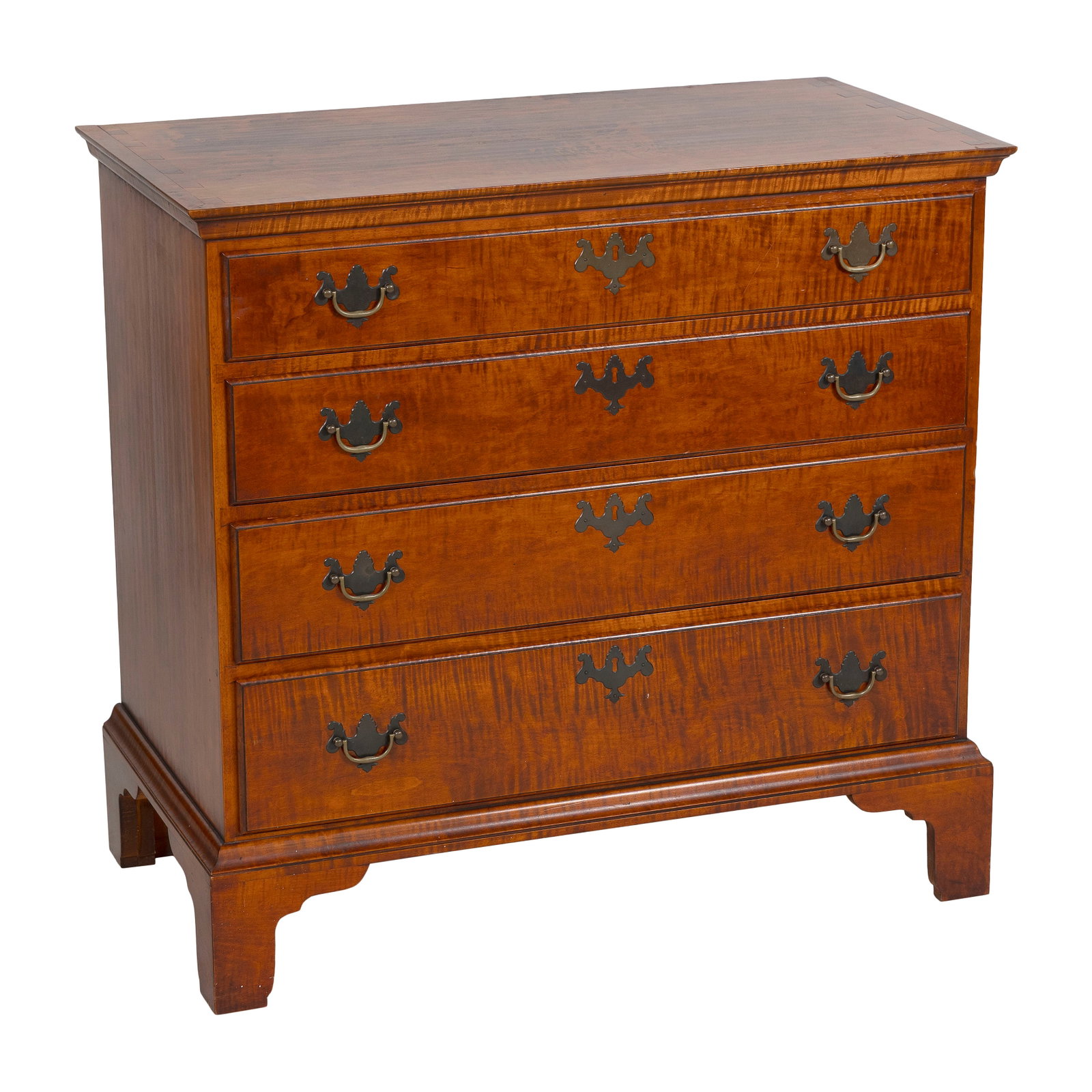 ELDRED WHEELER TIGER MAPLE BUREAU Massachusetts, 20th Century Height 33.25". Width 35". Depth (1 of 1)