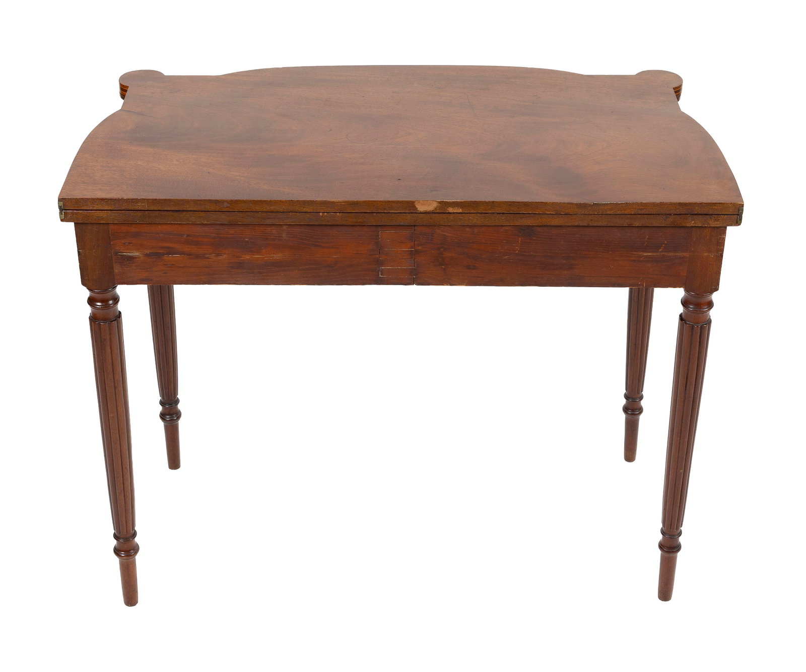 FEDERAL INLAID AND CARVED MAHOGANY CARD TABLE Massachusetts, Circa 1800 Height 29.5". Width 34". - 6