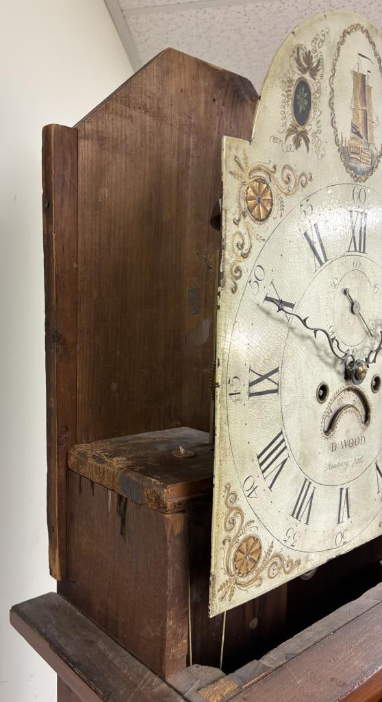 DAVID WOOD FEDERAL TALL-CASE CLOCK Newburyport, Massachusetts, Circa 1800 Height 90". Width 19". - 11