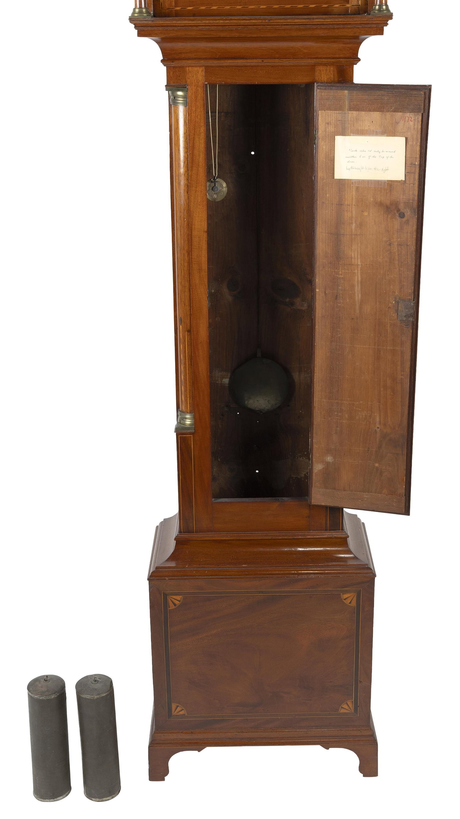 DAVID WOOD FEDERAL TALL-CASE CLOCK Newburyport, Massachusetts, Circa 1800 Height 90". Width 19". - 3