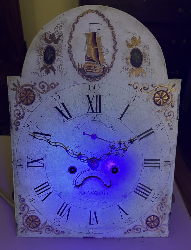 DAVID WOOD FEDERAL TALL-CASE CLOCK Newburyport, Massachusetts, Circa 1800 Height 90". Width 19". - 8