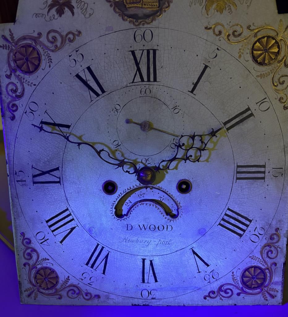 DAVID WOOD FEDERAL TALL-CASE CLOCK Newburyport, Massachusetts, Circa 1800 Height 90". Width 19". - 9