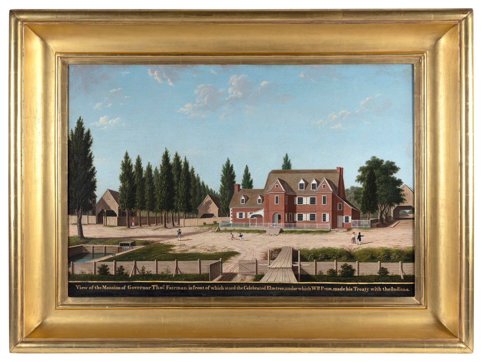 ATTRIBUTED TO JOHN ARCHIBALD WOODSIDE, SR. (Pennsylvania, 1781-1852), "View of the Mansion of (1 of 8)