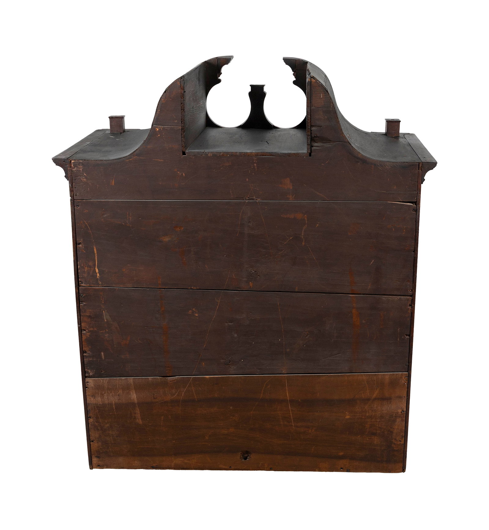 CHIPPENDALE MAHOGANY BLOCK-FRONT BONNET-TOP CHEST-ON-CHEST Boston or North Shore, Massachusetts, - 8