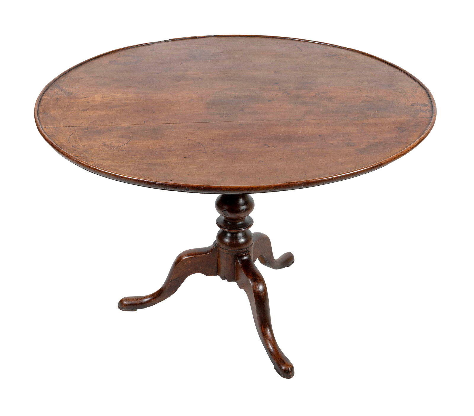 QUEEN ANNE CHERRY BREAKFAST TABLE Connecticut, Circa 1760 Height 27.75". Diameter 41.5". (1 of 4)
