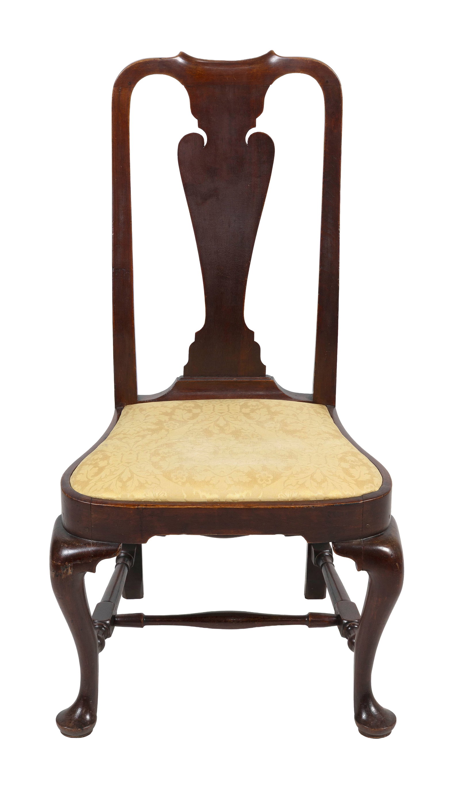QUEEN ANNE WALNUT SIDE CHAIR Massachusetts, probably Boston, Circa 1750 Back height 39.75". Seat (1 of 3)