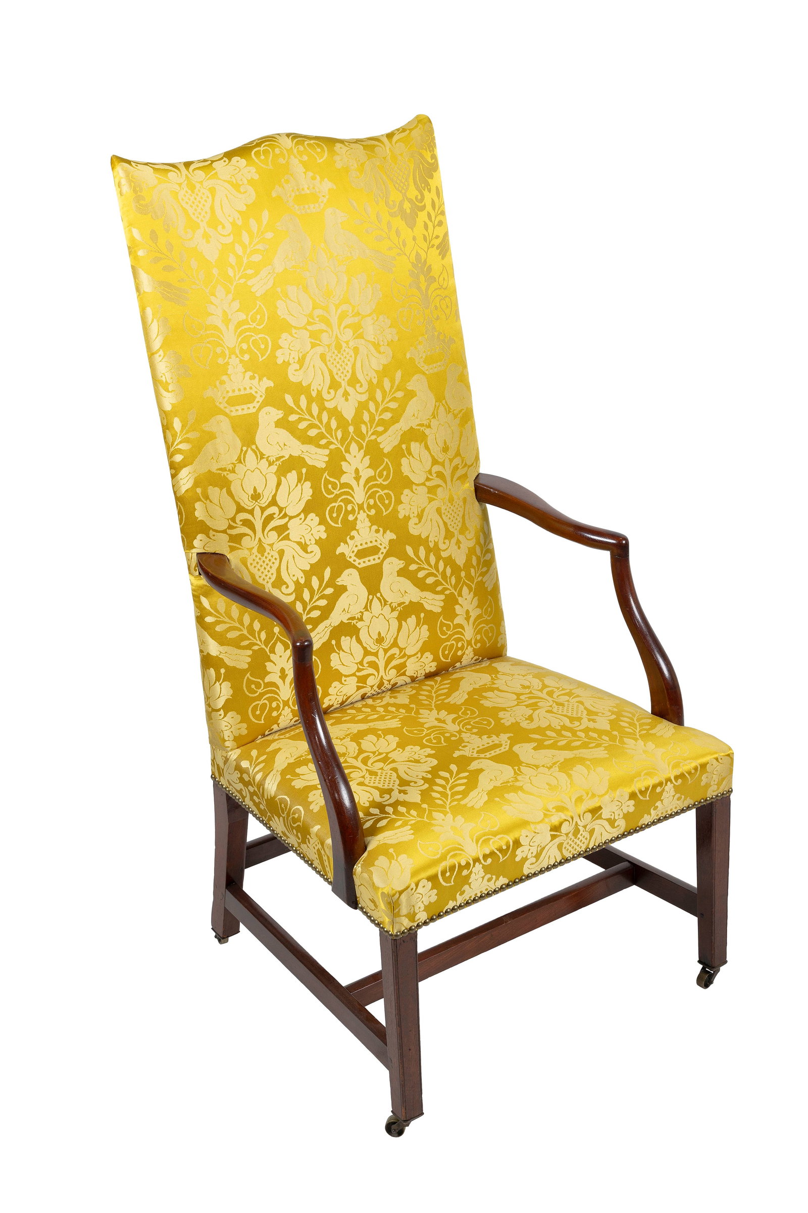 FEDERAL MAHOGANY LOLLING CHAIR Massachusetts, Circa 1800 (1 of 4)