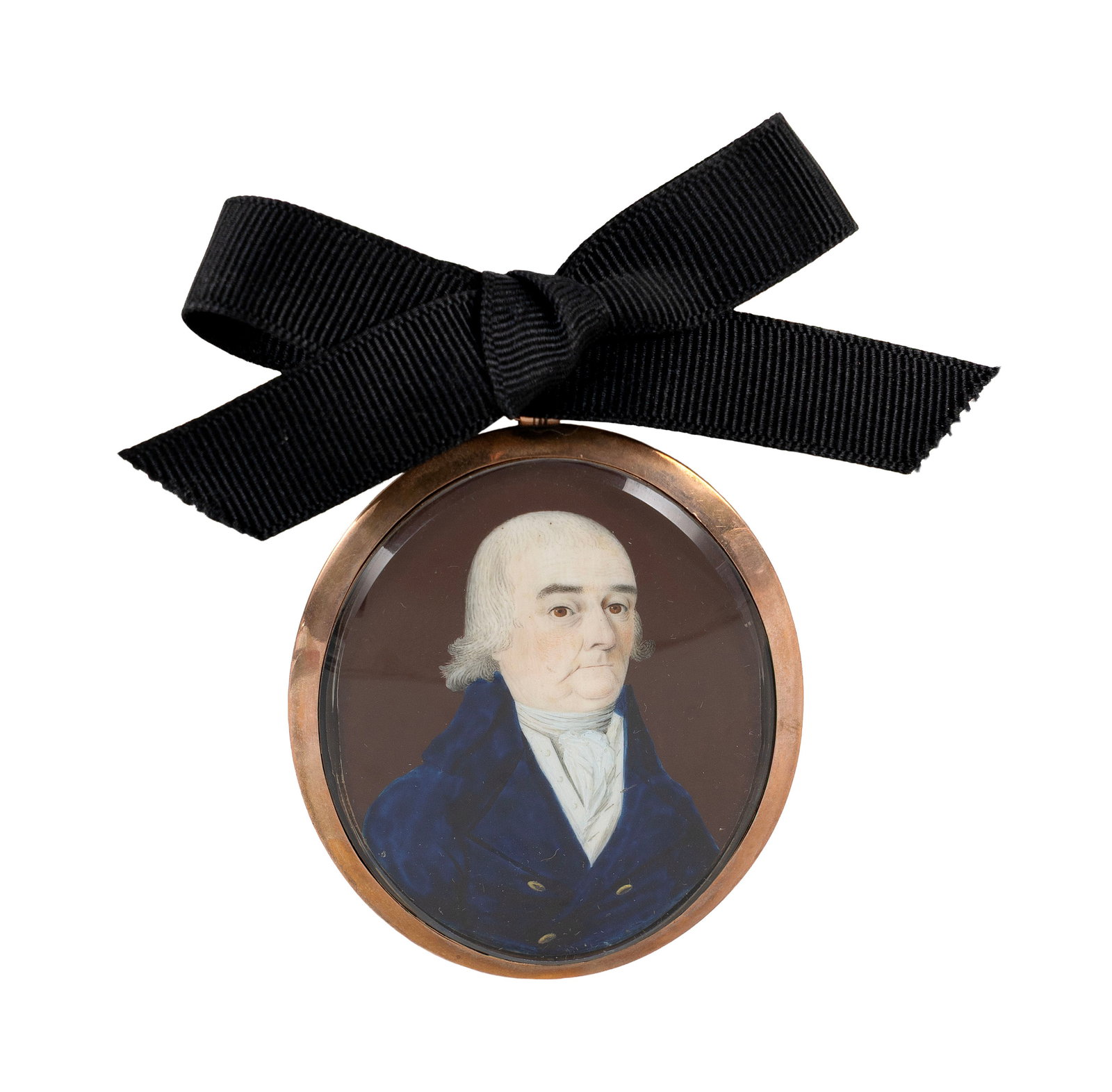 ATTRIBUTED TO NATHANIEL WALES (Connecticut, flourished 1803-1815), Circa 1800 portrait miniature on (1 of 1)