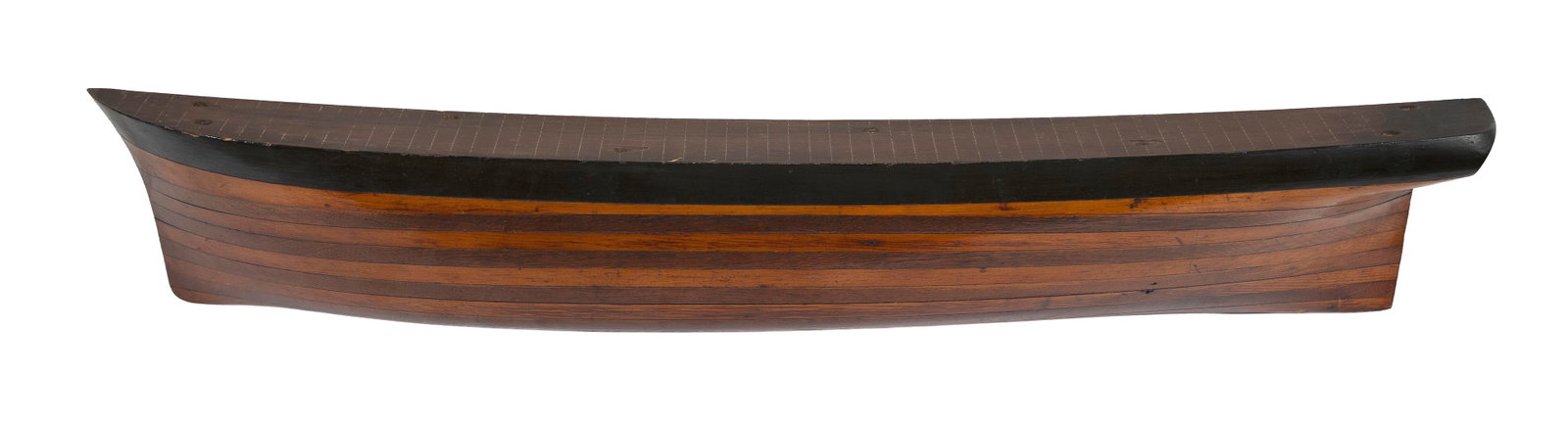 HALF HULL MODEL OF A MALLORY SHIPYARD VESSEL 19th Century Length 37.5". (1 of 2)