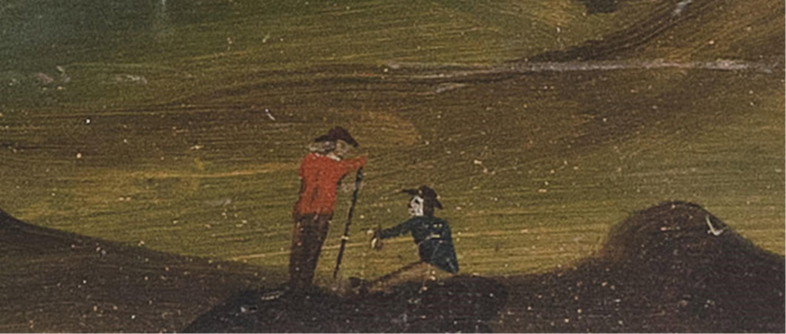 IMPORTANT OVERMANTEL PAINTING OF A NEW ENGLAND LANDSCAPE Canterbury, Connecticut, Circa 1810 Oil on - 4