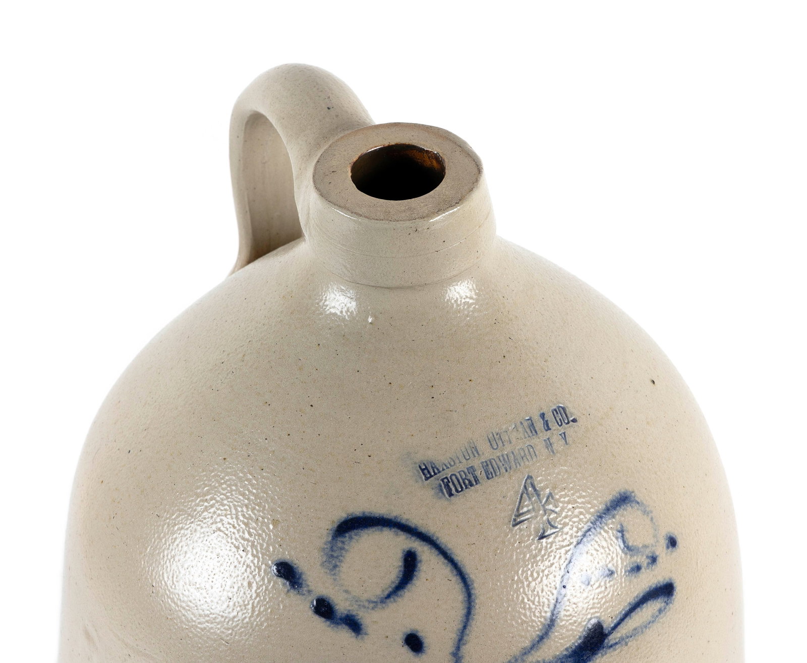 HAXSTUN, OTTMAN & CO. FOUR-GALLON STONEWARE JUG Fort Edward, New York, Circa 1870 Height 16.5". - 2