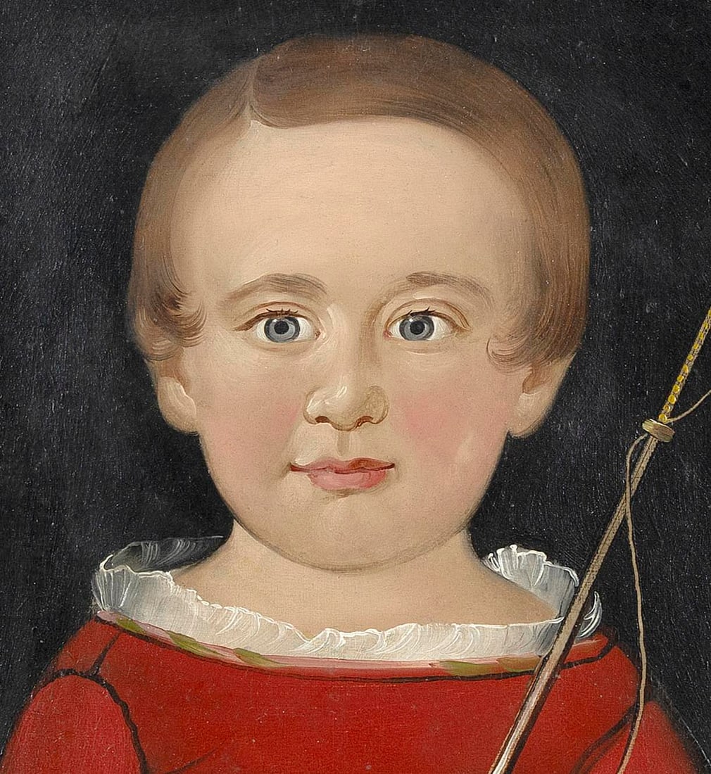 WILLIAM MATTHEW PRIOR (Massachusetts/Maine, 1806-1873), Circa 1840 bust-length portrait of a toddler - 3