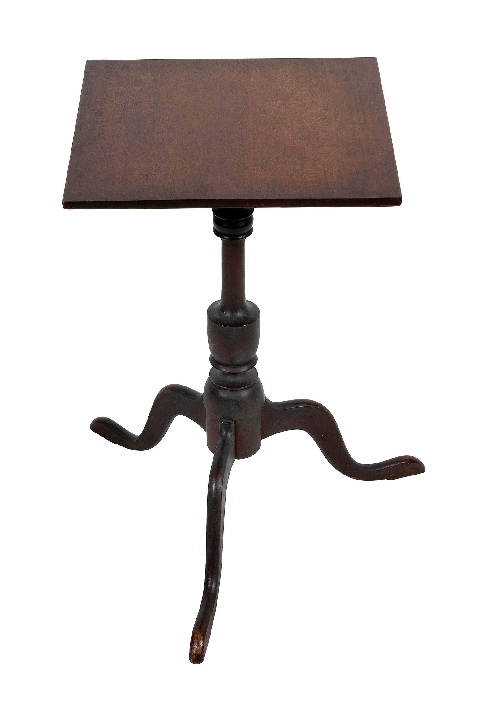 FEDERAL CHERRY CANDLESTAND Connecticut, Circa 1790 Height 24.75". Top 15.5" x 15.25". (1 of 4)