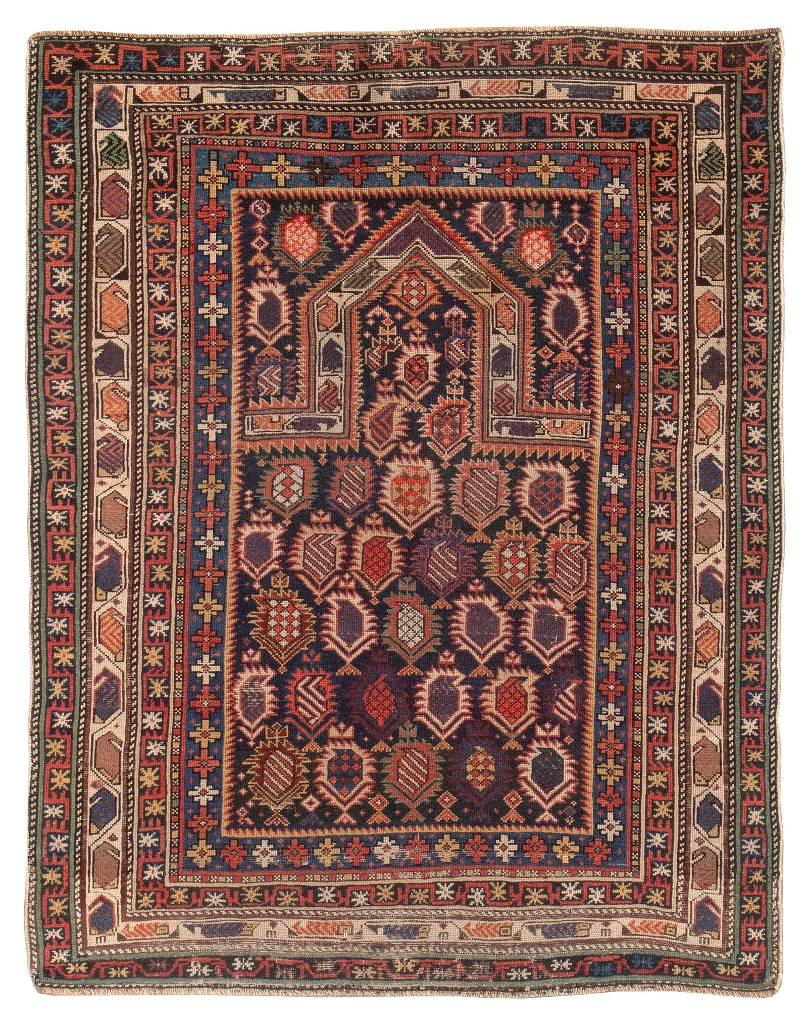 SHIRVAN PRAYER RUG: 3'7" X 4'7" Circa 1900 (1 of 1)