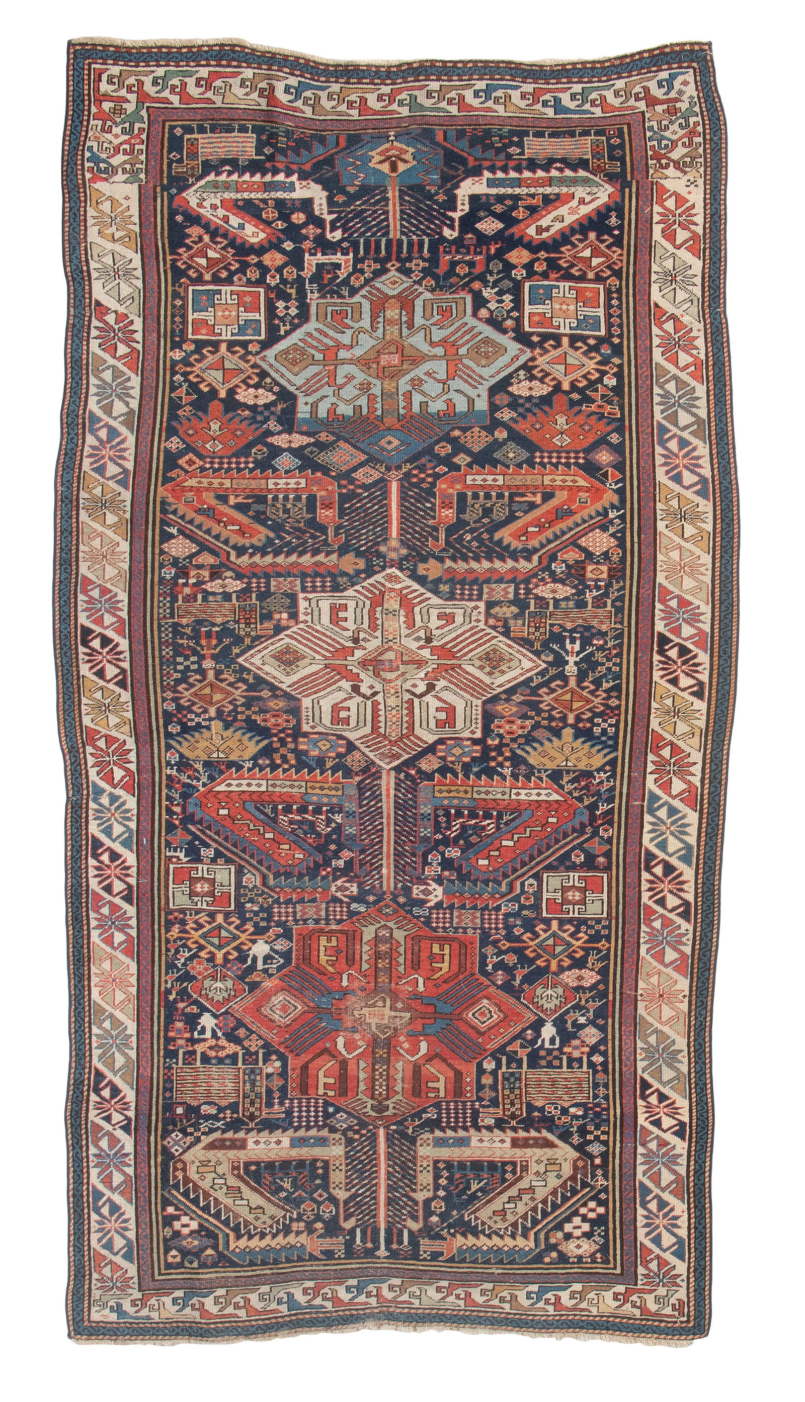 SHIRVAN RUG: 4'4" X 8'2" Circa 1890 (1 of 1)