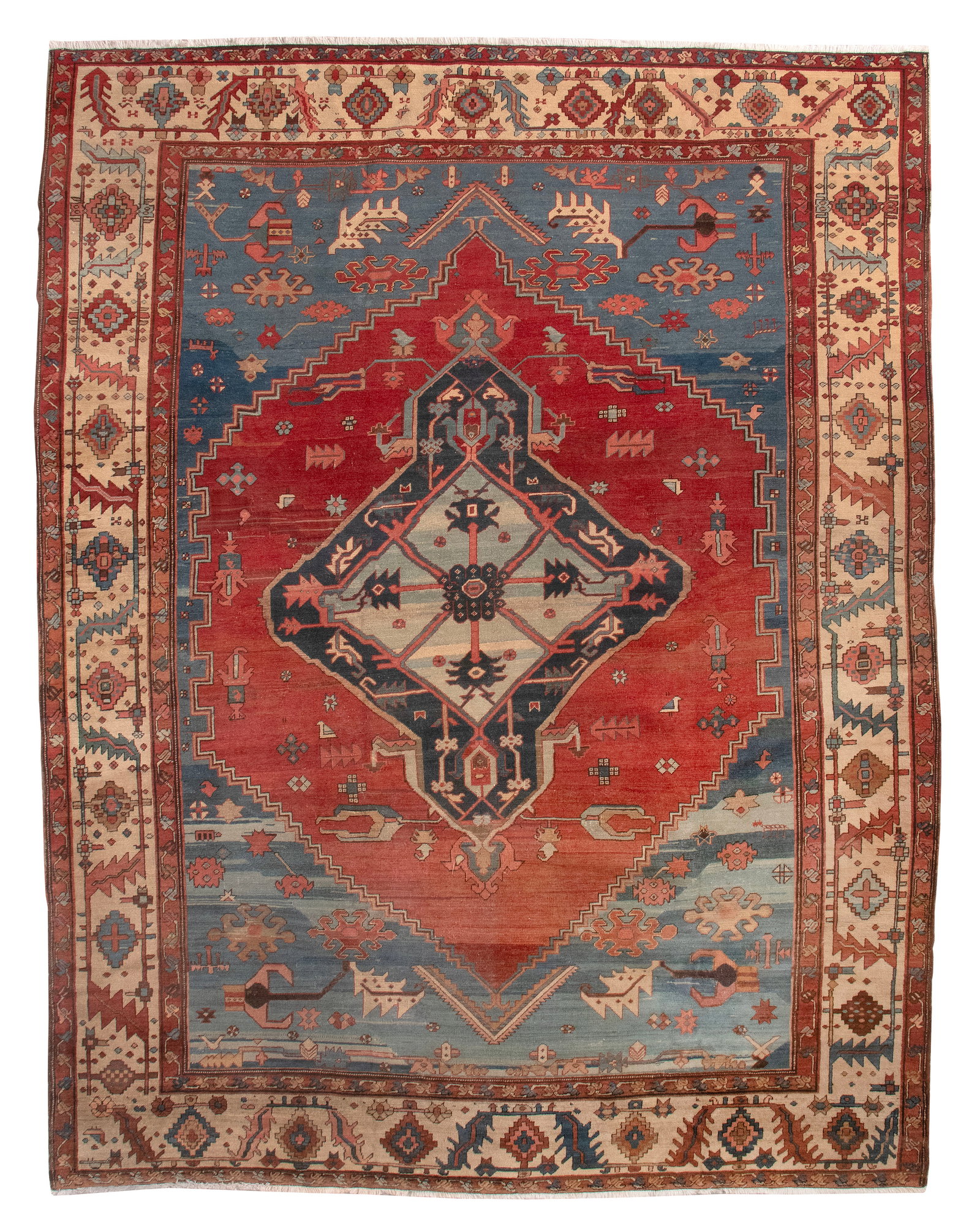 NORTHWEST PERSIAN BAKHSHAISH VILLAGE CARPET: 9'3" X 11'8" Circa 1880 (1 of 1)