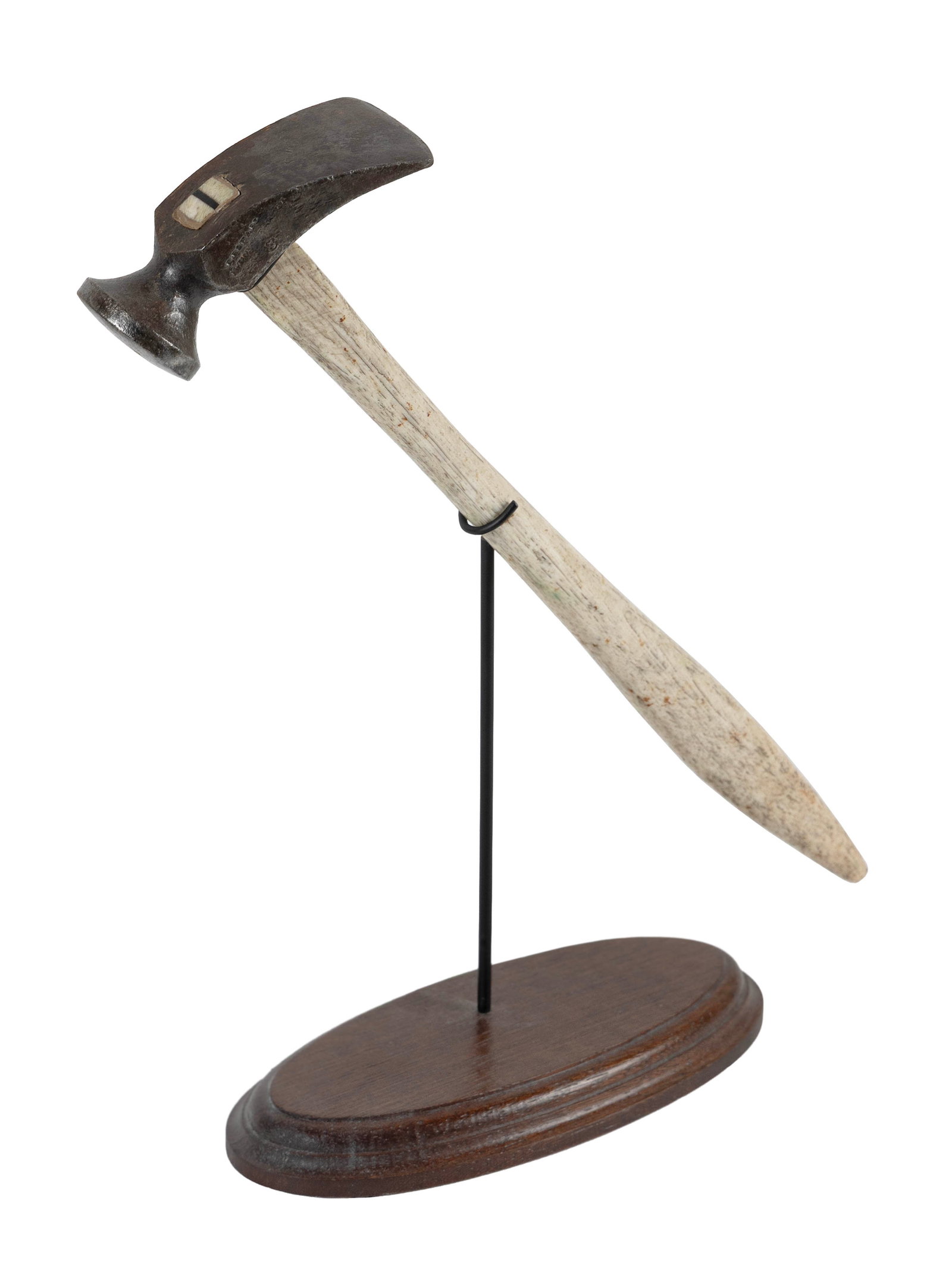 RARE SCRIMSHAW COBBLER'S HAMMER WITH WHALEBONE HANDLE America, Late 19th Century Length 14.25". With (1 of 4)