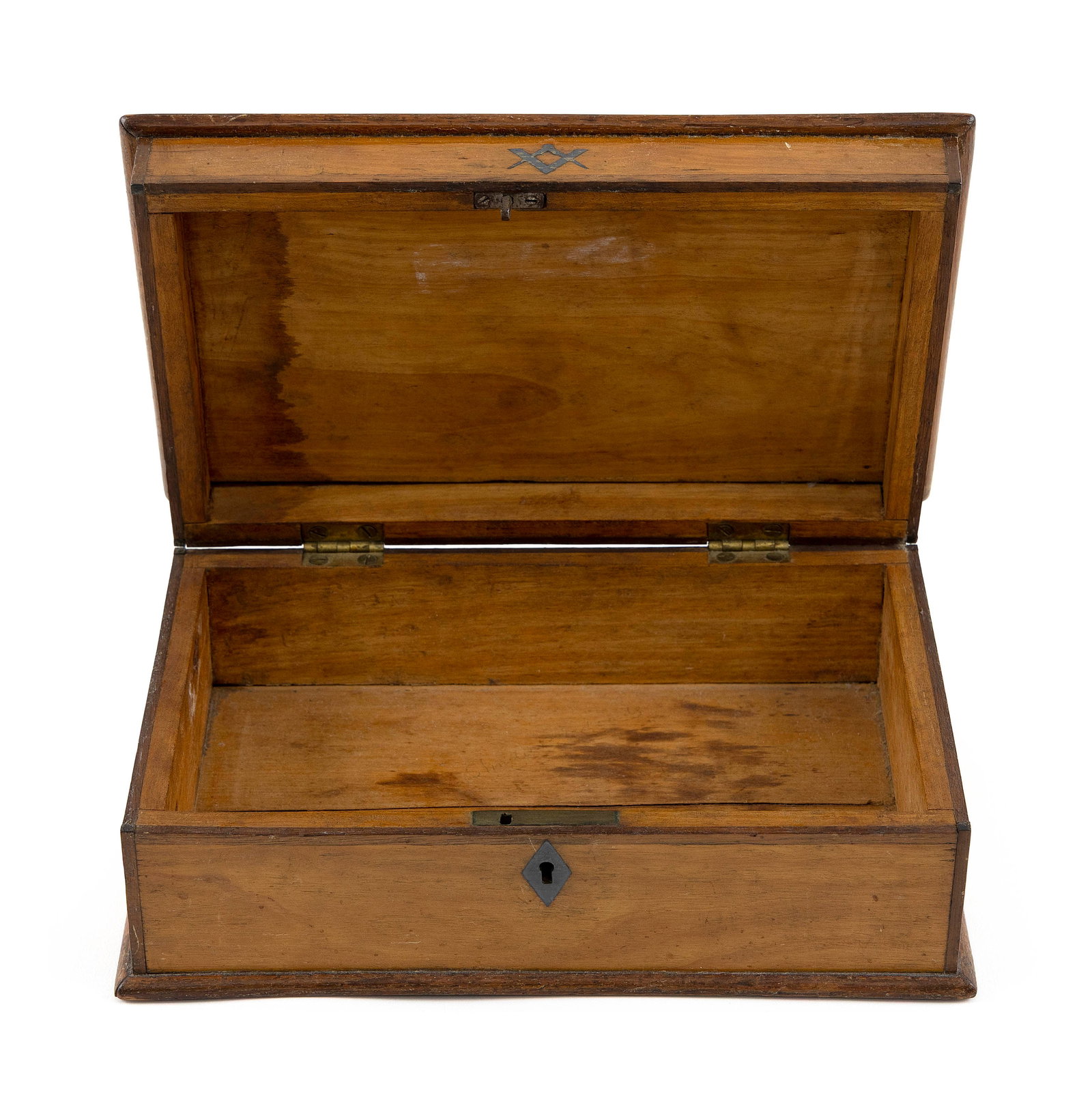 WHALEBONE AND EXOTIC WOOD INLAID KEEPSAKE BOX America, Circa 1875 Height 3.25". Width 9.75". Depth - 2
