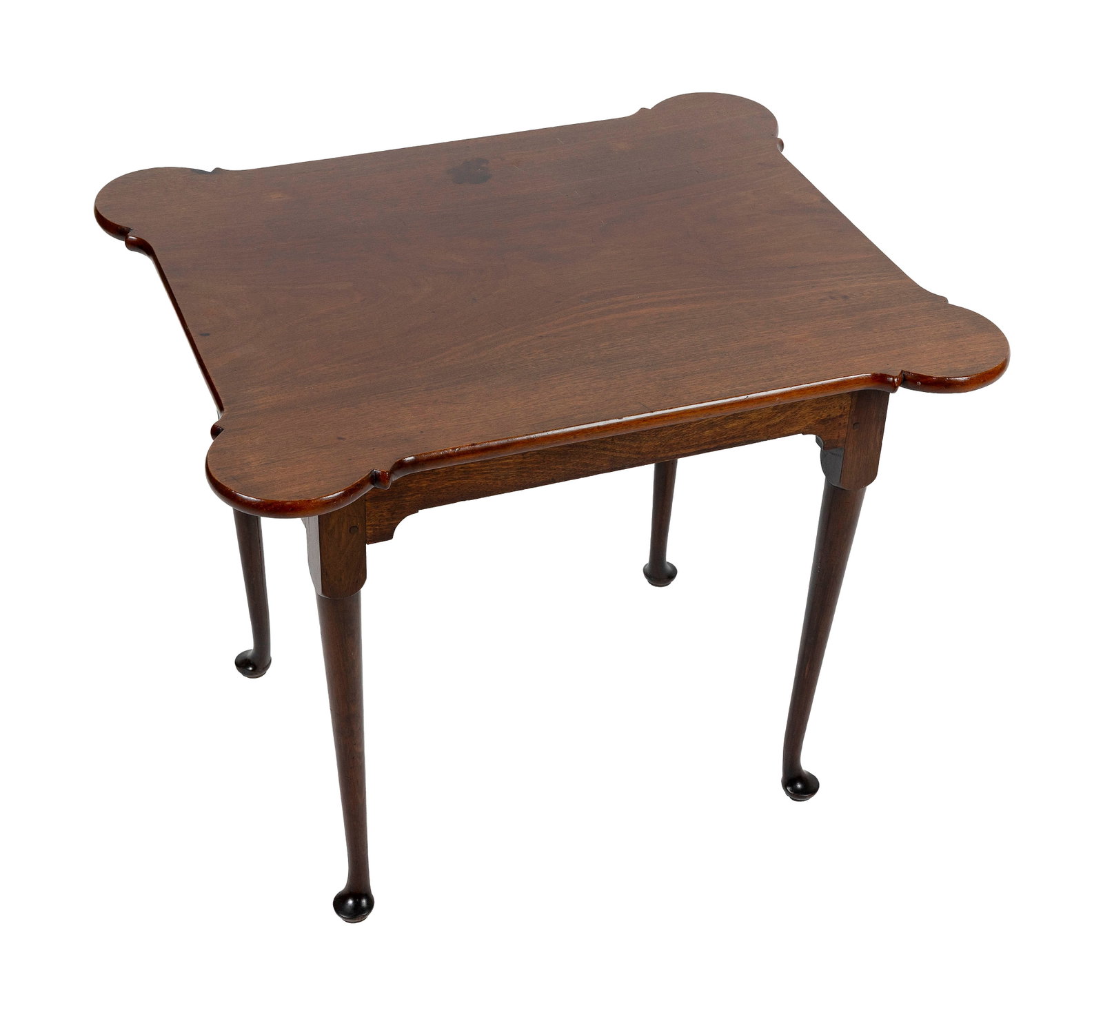 QUEEN ANNE SANTO DOMINGO MAHOGANY TEA TABLE Newport, Rhode Island, Circa 1750 Height 26". Length (1 of 4)