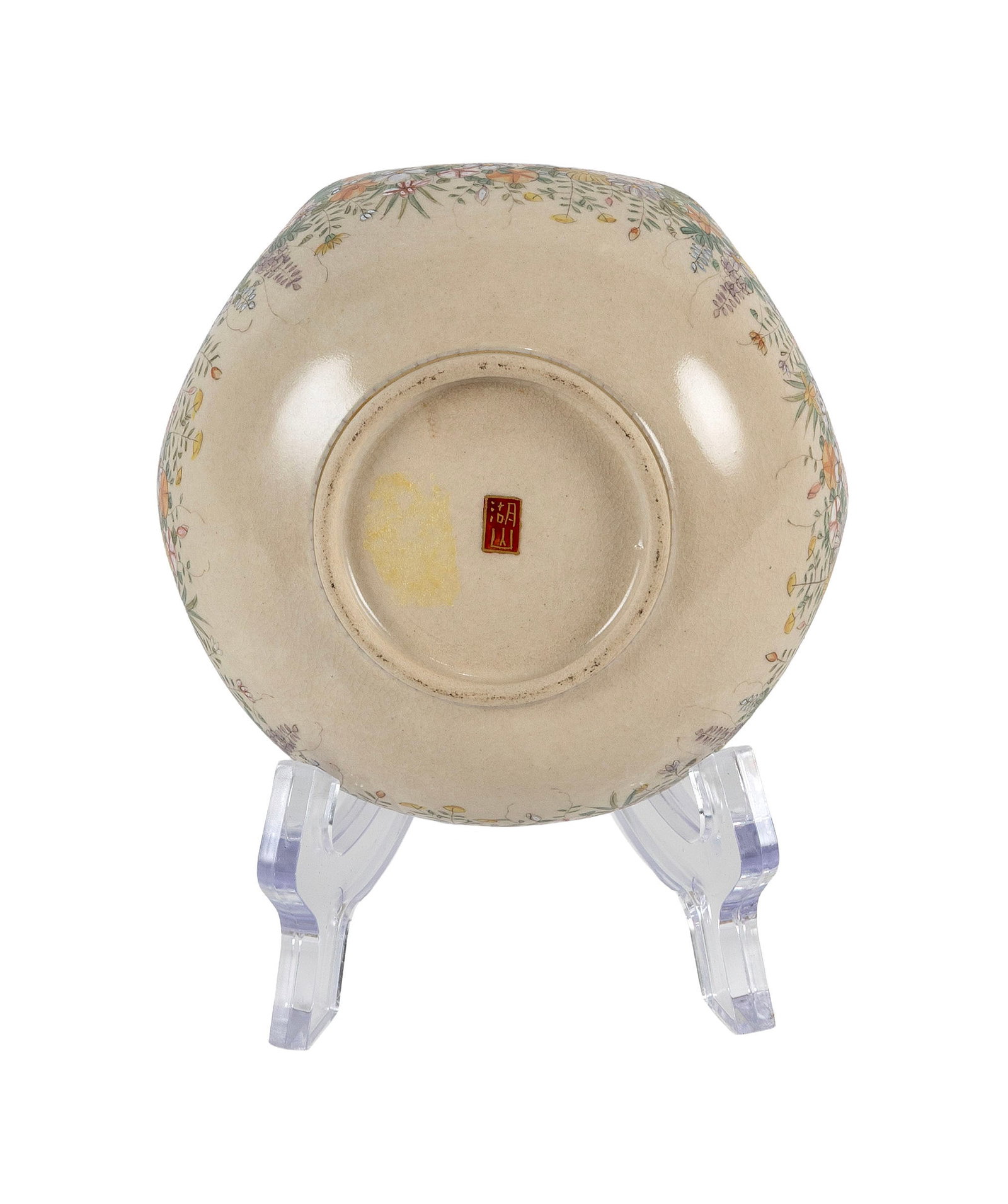 JAPANESE SATSUMA PORCELAIN HEXAGONAL DISH Meiji Period Bowl height 1.5". Width 3.75". With carved - 4
