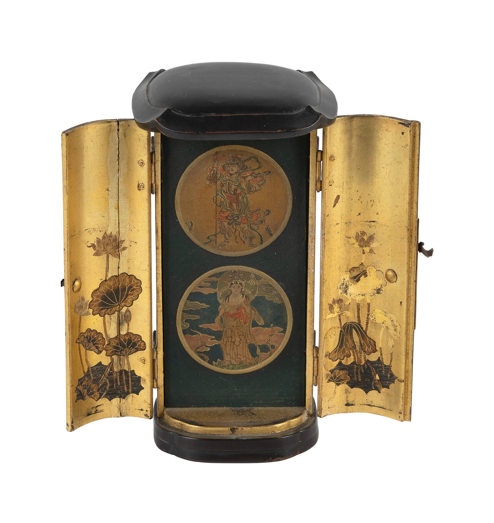JAPANESE LACQUER ZUSHI (SHRINE) Meiji Period Height 6". (1 of 4)
