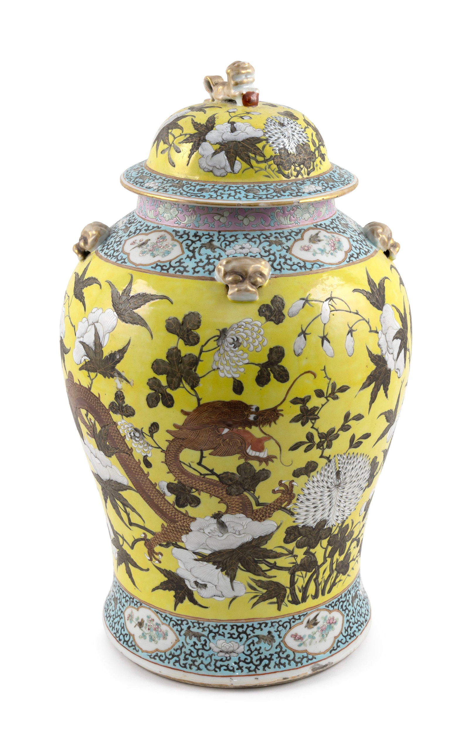 CHINESE "DAYAZHAI" PORCELAIN TEMPLE VASE 19th Century Height 19". (1 of 3)