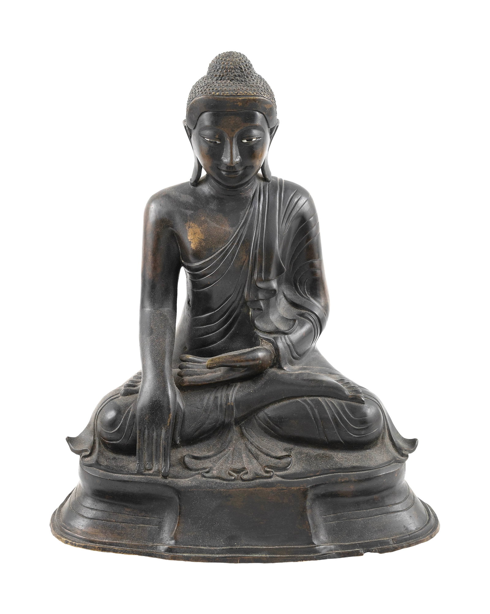 BURMESE BRONZE BUDDHA 19th Century Height 18". (1 of 3)