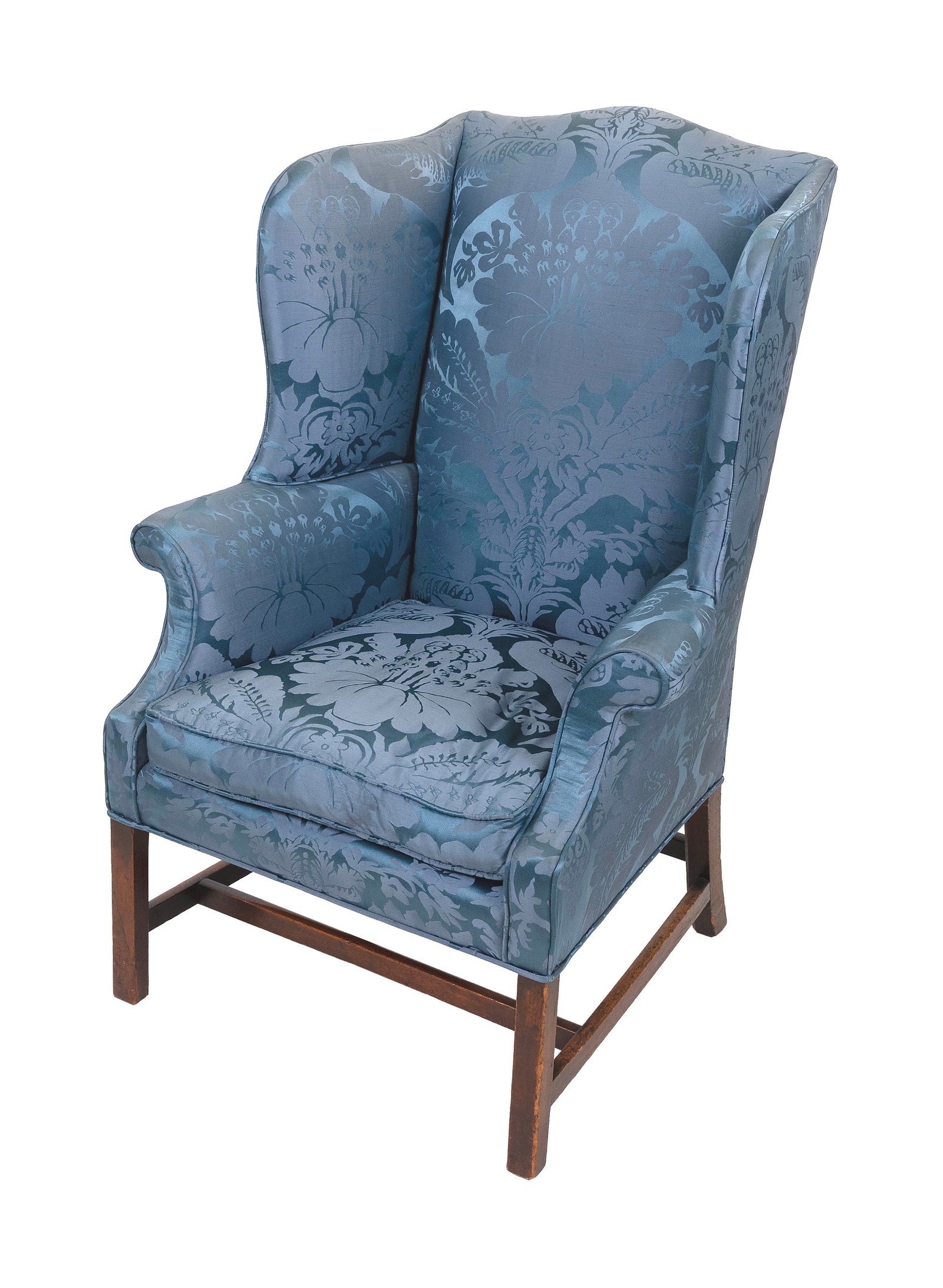 FEDERAL WING CHAIR Late 18th Century Back height 44". Seat height 19". (1 of 1)