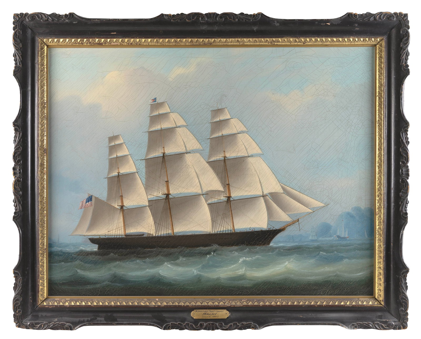 CHINESE SCHOOL (19th Century,), China Trade portrait of the tea clipper Malay, circa 1860., Oil on (1 of 1)