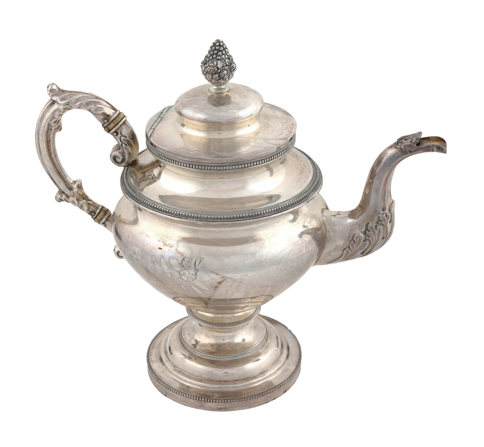 ROBERT & WILLIAM WILSON AMERICAN SILVER COFFEEPOT Philadelphia, Second Quarter of the 19th Century (1 of 1)