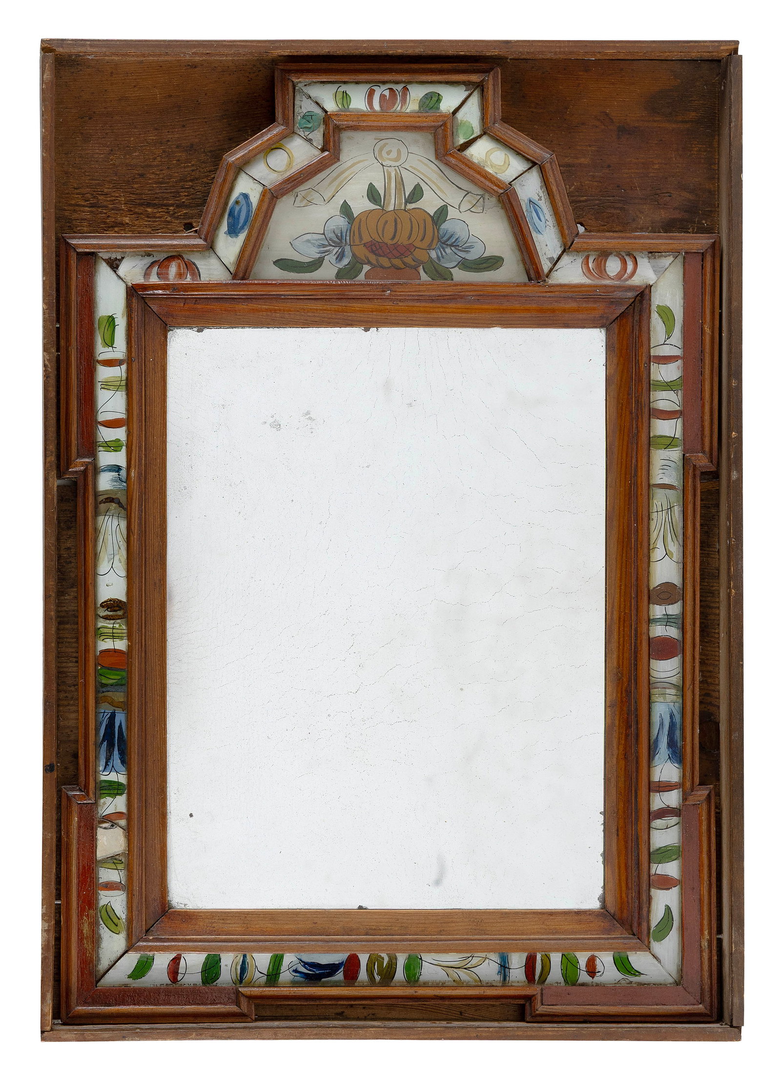 COURTING MIRROR 19th Century 17.25" x 12.5".: COURTING MIRROR 19th Century Typical form. 17.25" x 12.5". Provenance: The Estate of Dr. William E. Strole, Jr. of Boston.