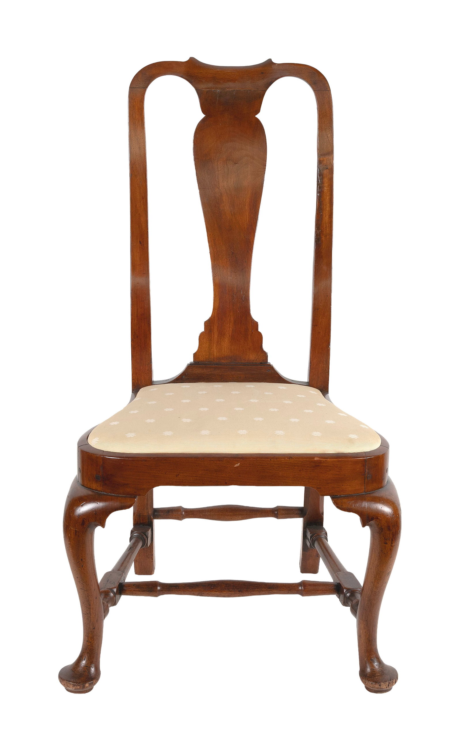 QUEEN ANNE SIDE CHAIR Massachusetts, Circa 1750 Back height 40.25". Seat height 16.75". (1 of 1)