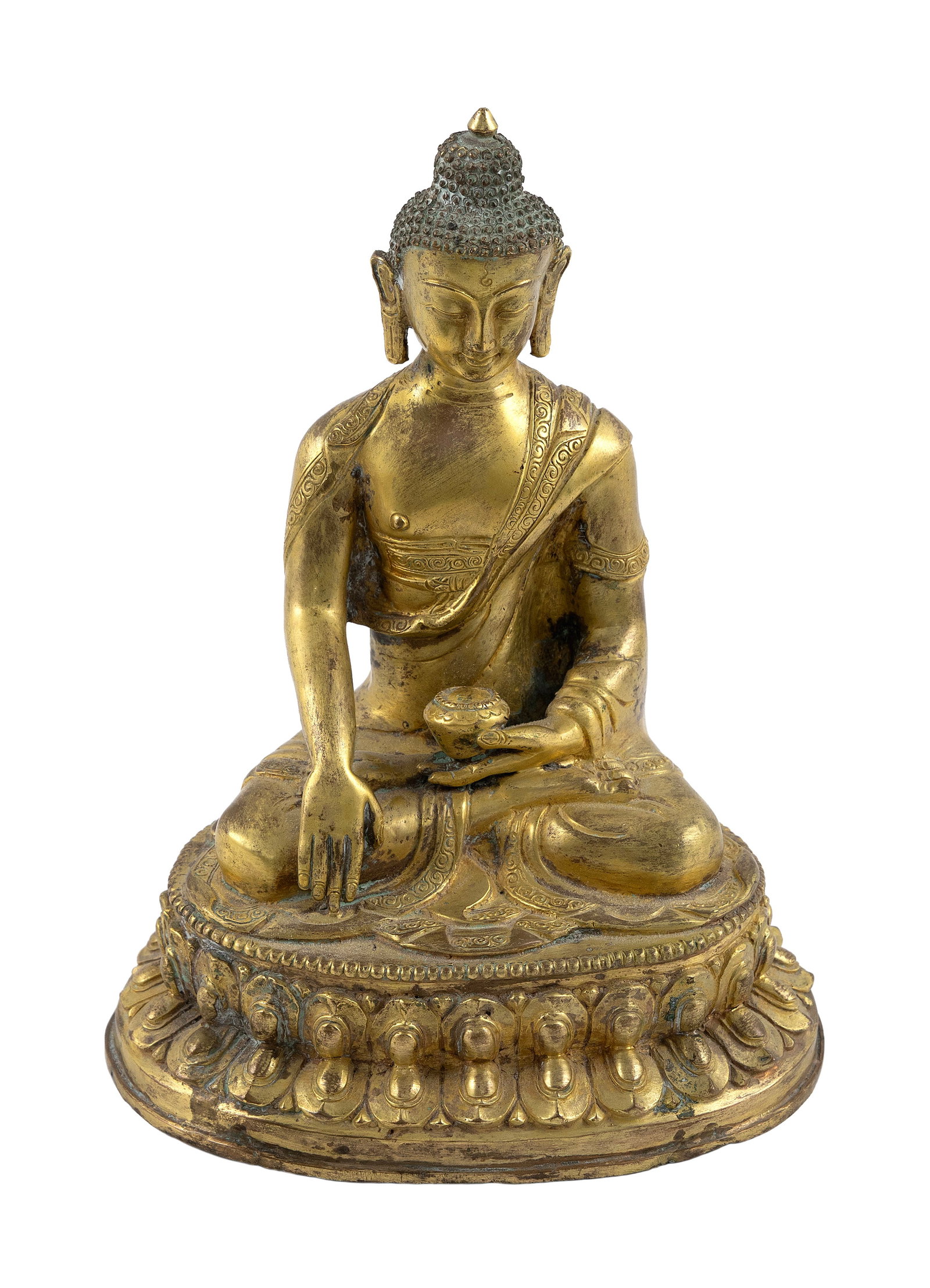 TIBETAN GILT BRONZE SHAKYAMUNI BUDDHA 19th Century (1 of 3)