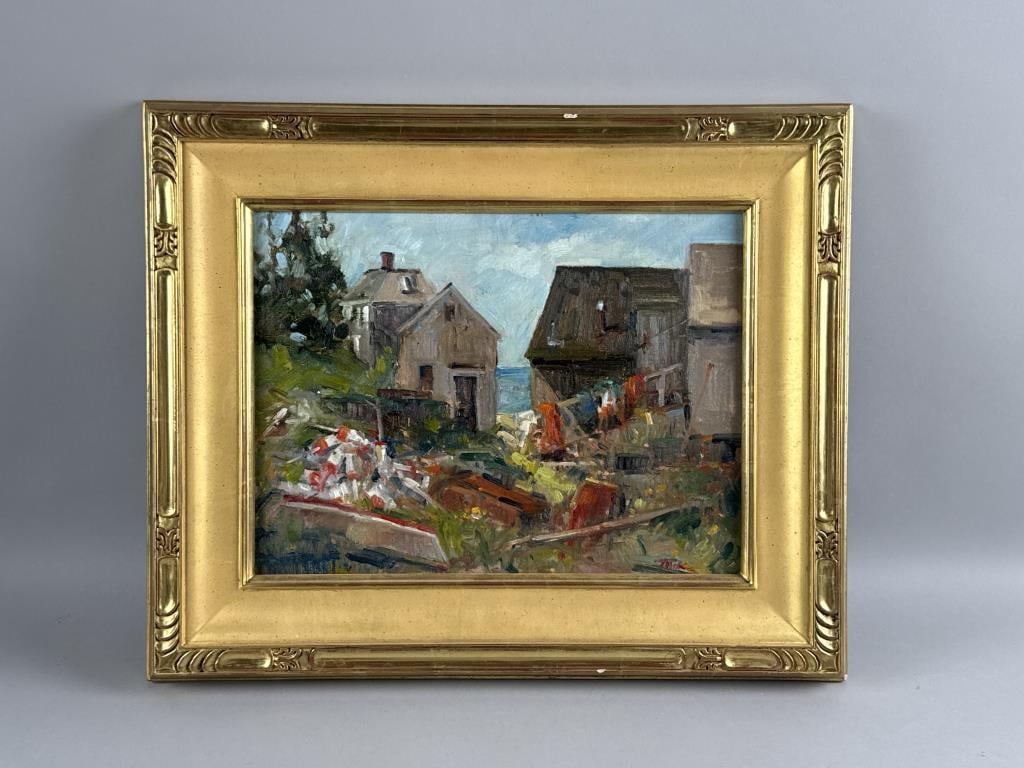KATHRYN TUCK (Massachusetts, Contemporary), "A New Season", Oil on board, 11.5" x 15.5". Framed (1 of 2)