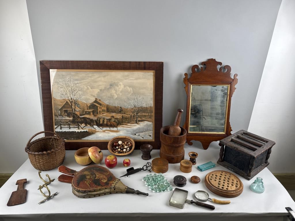 LOT OF ASSORTED SMALL AMERICANA 19th Century Framed print 21.5" x 29". (1 of 1)