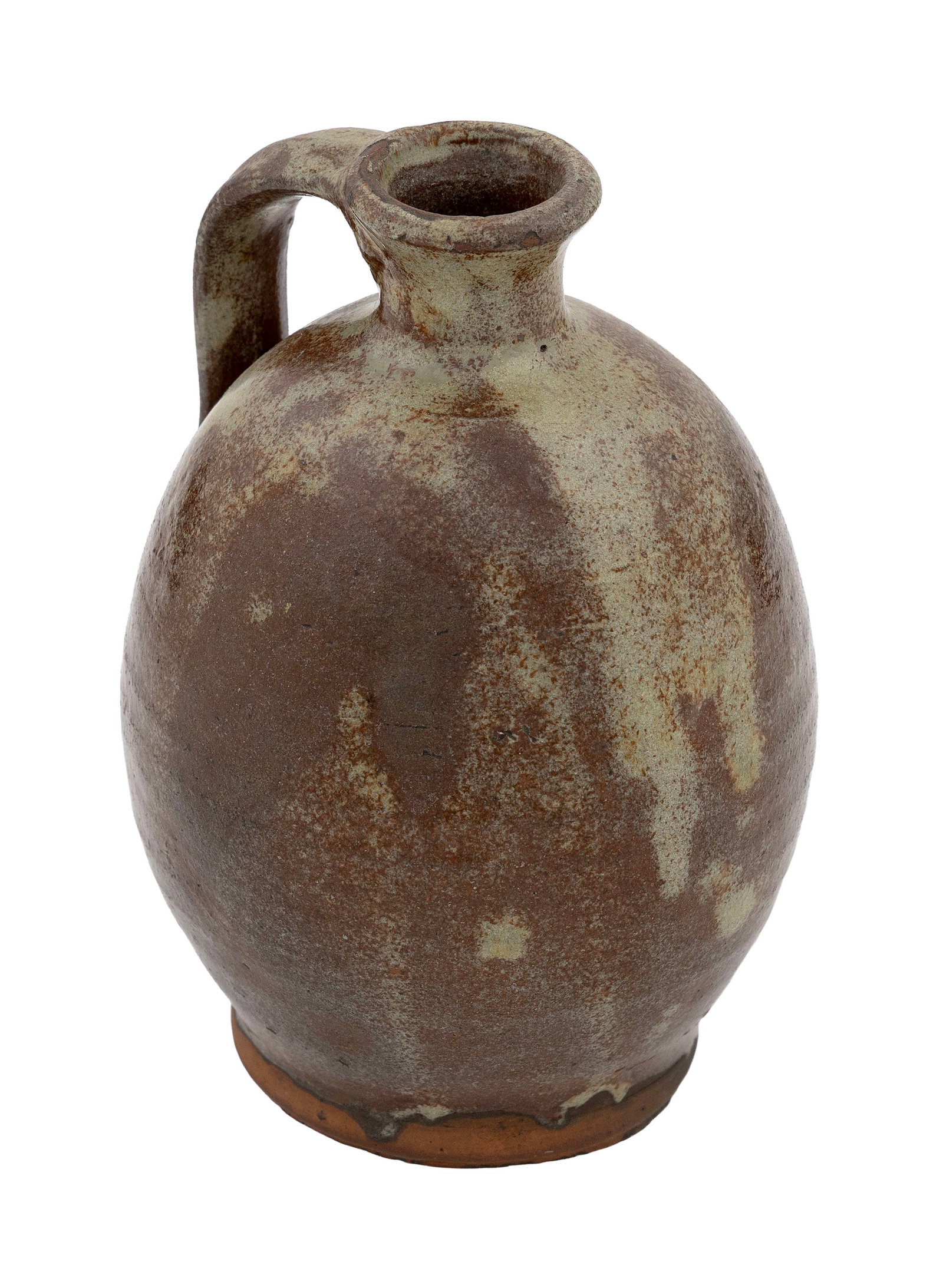 MAINE REDWARE POTTERY JUG ATTRIBUTED TO JOHN SAFFORD 19th Century Height 6". (1 of 4)