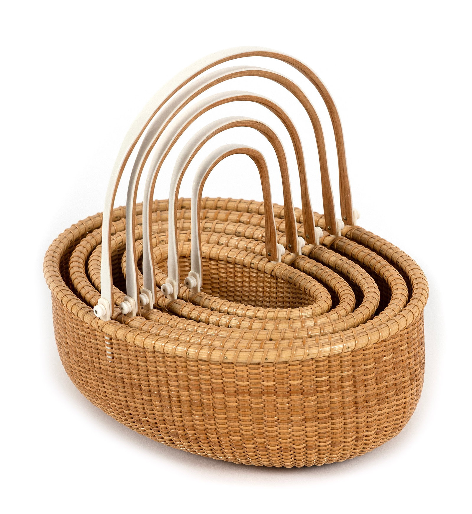 NEST OF FIVE WILLIAM AND JUDY SAYLE NANTUCKET BASKETS Nantucket, Massachusetts, Contemporary Lengths (1 of 1)