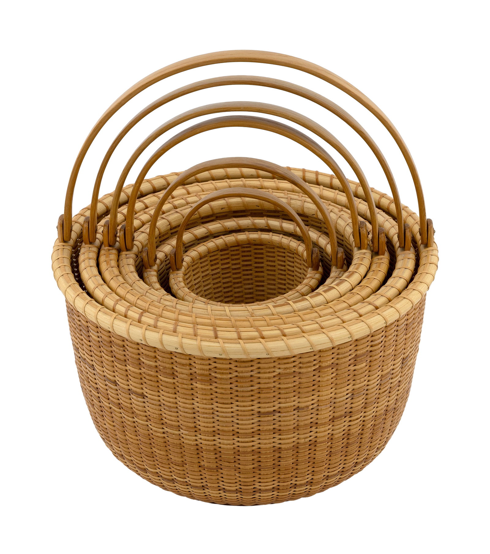 NEST OF SIX WILLIAM AND JUDY SAYLE NANTUCKET BASKETS Nantucket, Massachusetts, Contemporary Heights (1 of 3)