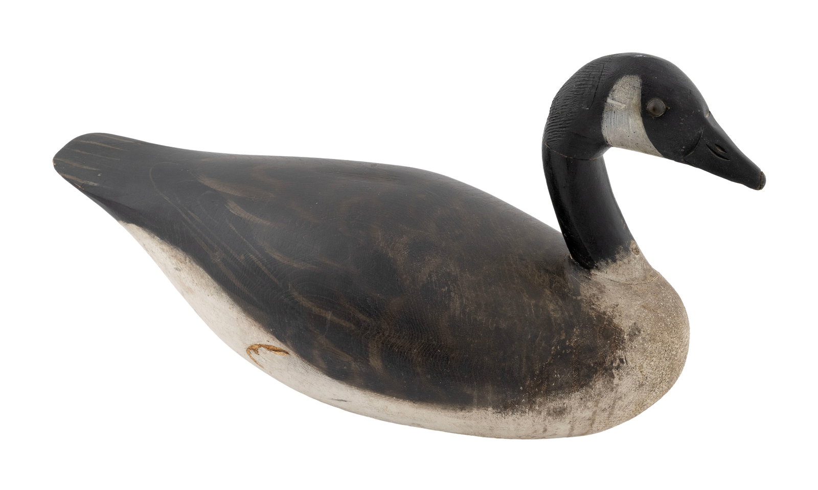 A. ELMER CROWELL CANADA GOOSE DECOY East Harwich, Massachusetts, 1862-1952 Length 23". (1 of 3)