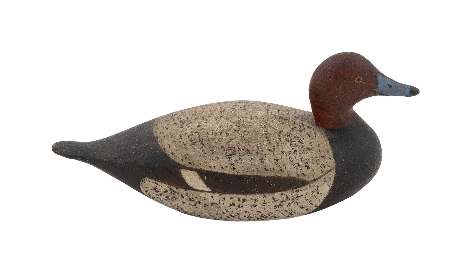 JOE LINCOLN MINIATURE REDHEAD DRAKE Accord (Norwell), Massachusetts, 1859-1938 Length 4". (1 of 3)