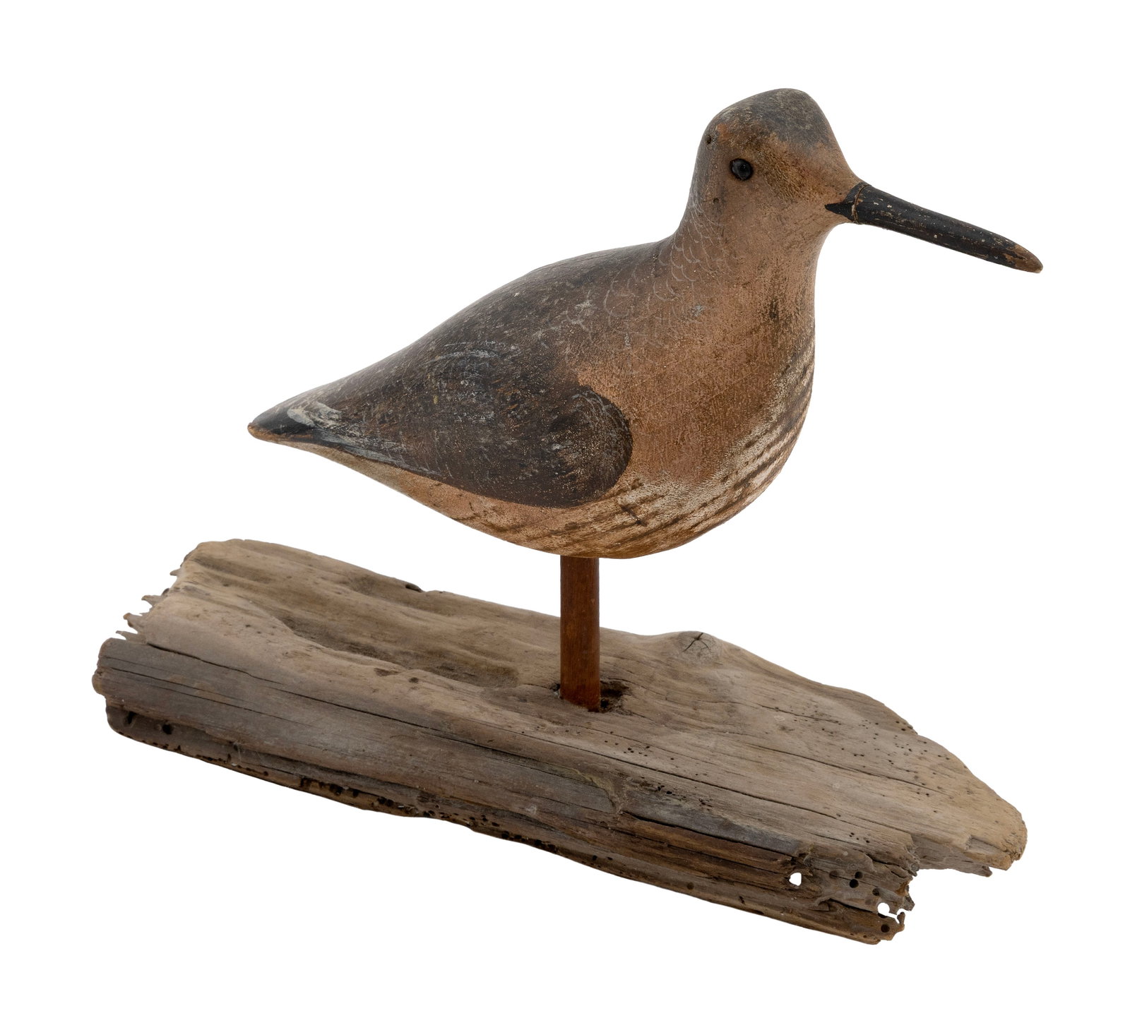 JOHN DILLEY RED KNOT DECOY Quogue, Long Island, New York, Circa 1890 Length 10". (1 of 3)