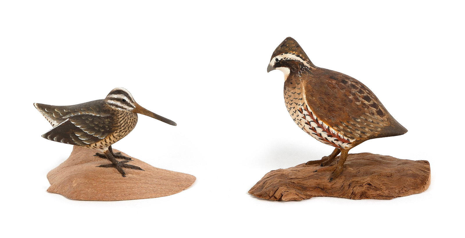 TWO HAROLD GIBBS MINIATURES Barrington, Rhode Island, 1866-1970 Heights 1.75" and 2". (1 of 1)