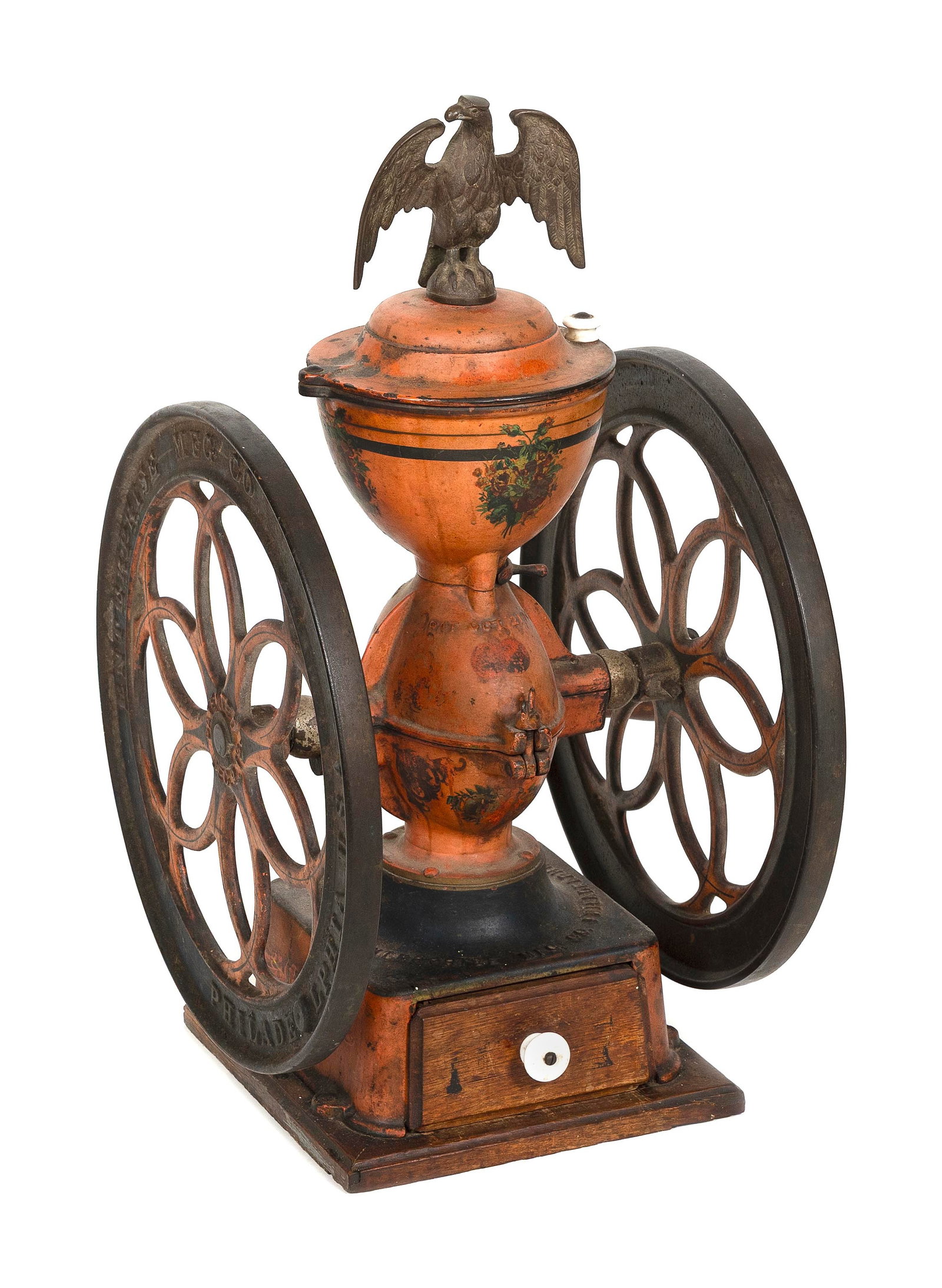ENTERPRISE CAST IRON COFFEE GRINDER Late 19th Century Height 27". (1 of 1)