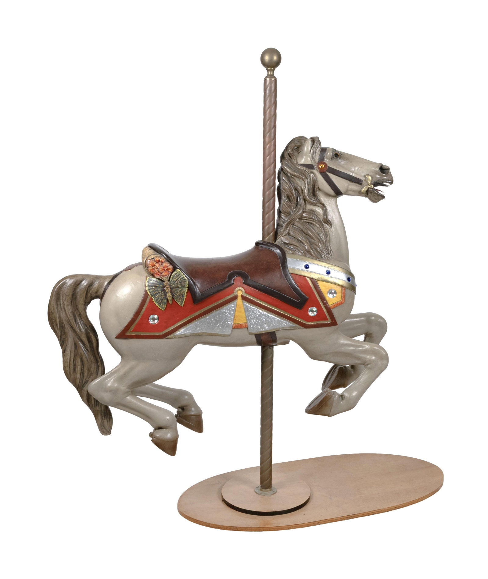 PHILADELPHIA TOBOGGAN COMPANY CAROUSEL HORSE Hatfield, Pennsylvania, Early 20th Century Total height (1 of 2)