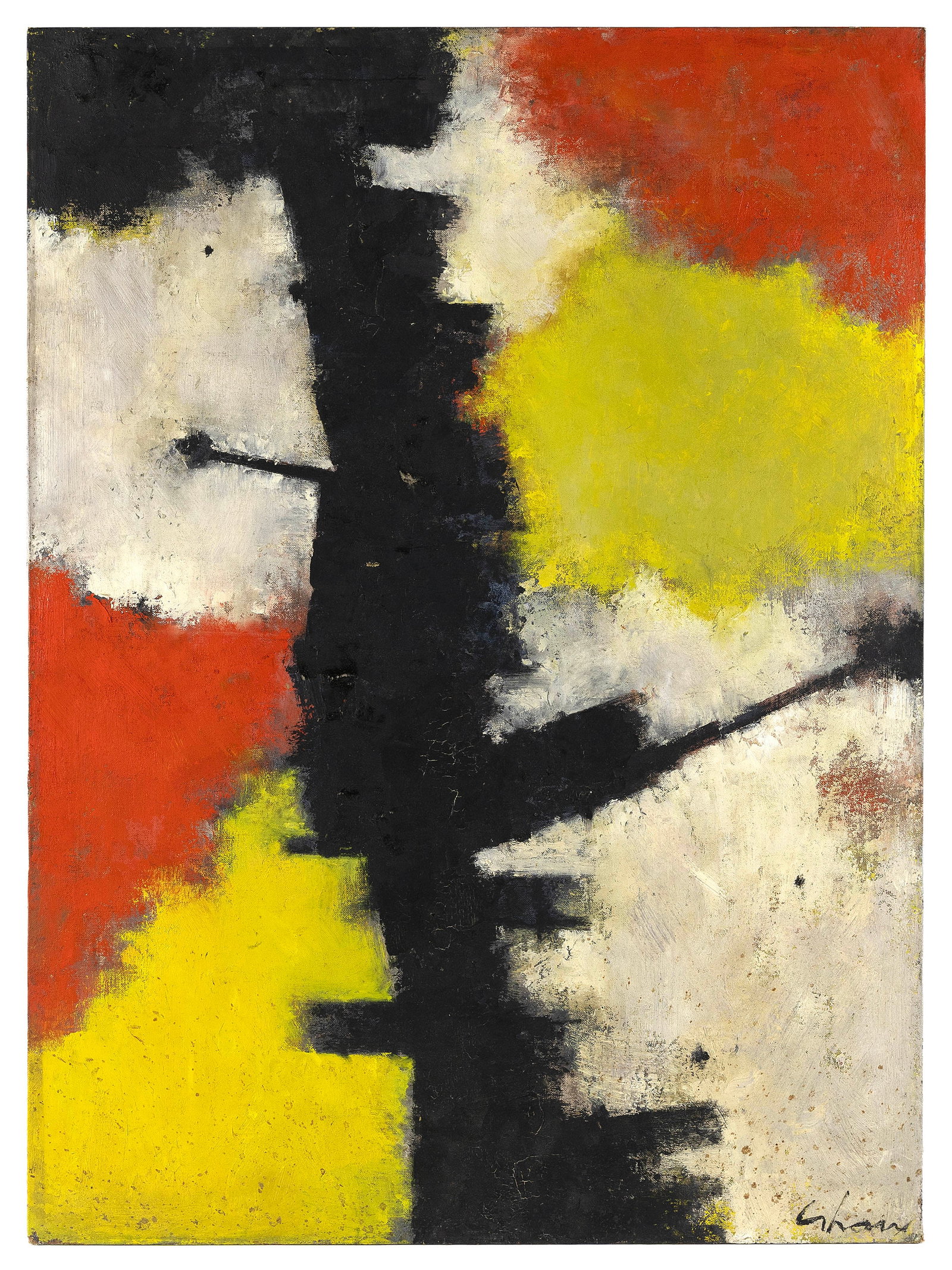 CHARLES GREEN SHAW (New York, 1892-1974), "Primeval"., Oil on canvas board, 30" x 22". Unframed. (1 of 2)