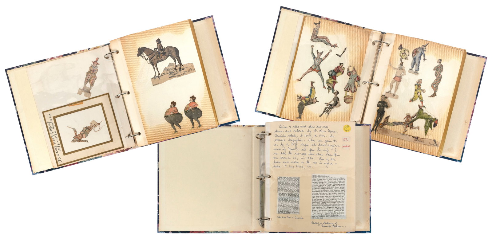 FRANCIS LUIS MORA (Uruguay/Massachusetts, 1874-1940), A superb one-of-a-kind collection of drawn and (1 of 4)