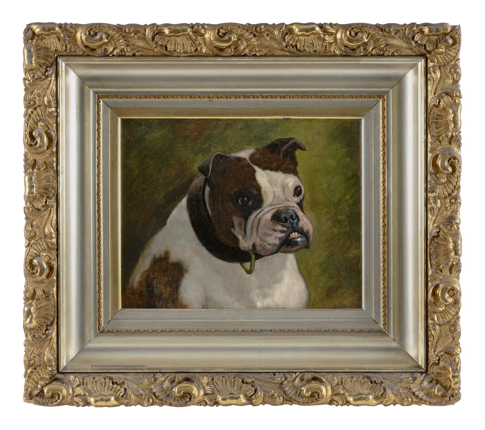 SIDNEY LAWRENCE BRACKETT (Massachusetts, 1852-1910), Bulldog., Oil on canvas, 13" x 16". Framed (1 of 2)