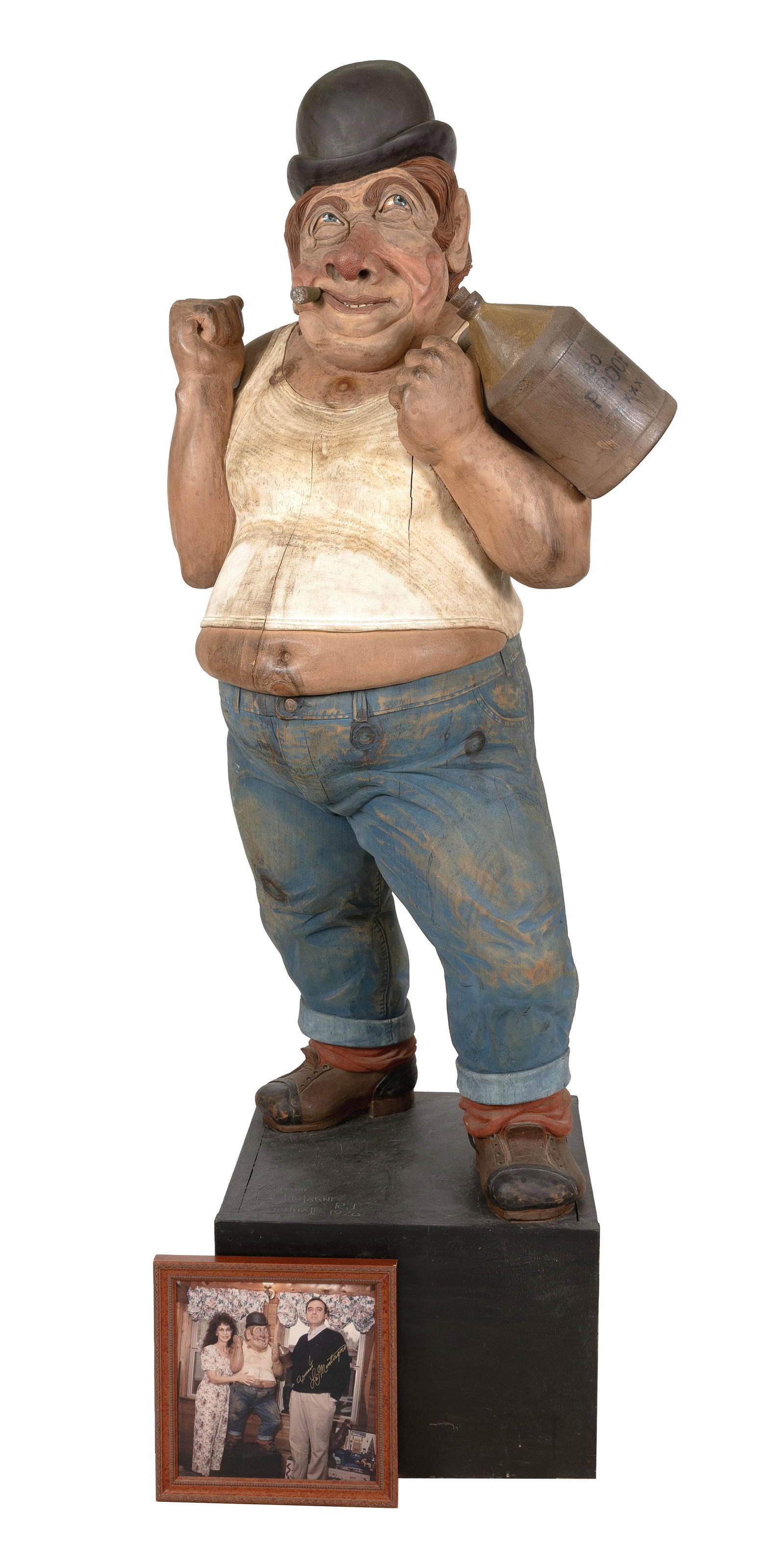 ARMAND LAMONTAGNE (Rhode Island, 1939-2025), "Fat is a Ball"., Height 69". Width 28". Depth 18". (1 of 2)